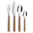 Amefa Bosquet Besteck-Set, 24-teilig, Edelstahl 18/0, Holzgriff, spülmaschinengeeignet - 1