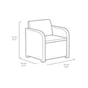 Keter Carolina Lounge Set, Mobili da Giardino con Divano 2 Posti, 2 Poltrone e Tavolino con Altezza Regolabile e Effetto Legno, Grafite - 4