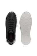 HUGO Mens Blake Tenn Cupsole Trainers in Smooth Leather Size 7 Black - 5