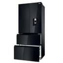 Haier French Series 7 American Fridge Freezer - Obsidian Glass - D Rated - 4