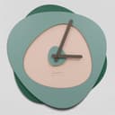 Giallobus - Reloj Premium - Reloj Bokeh - Madera de MDF - Premium 30x30‎‎cm - 08 - Green Elegance - Artesano Made in Italy - Silencioso - Idea de Regalo - Doble Nivel Moderno - 1