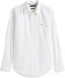 Tommy Hilfiger Uomo Camicia Flex Poplin Kent Collar Slim Fit, Bianco (White), XS - 6
