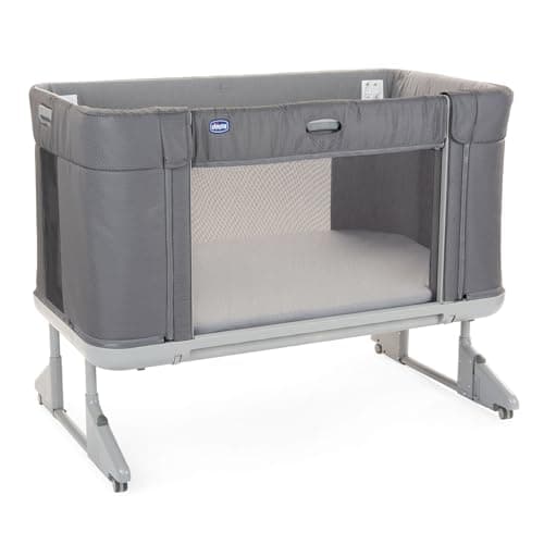Chicco Next2Me Forever, 3-in-1-Babybett für Neugeborene, Bistellbett, das zu einem Montessori-Bett wird, bis 4 Jahre (22 kg), verstellbare Höhe, gute Luftzirkulation, 4 Räder, inklusive Matratze