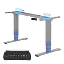 FLEXISPOT Höhenverstellbarer Schreibtisch Elektrisch Tischgestell mit 2 starken Motoren, Super Belastung 160KG, 3-Fach-Teleskop, Memory-Steuerung, LED Höhenanzeige (PRO Grau) - 1