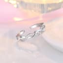 Epoch World Anello en Argent 925 avec Zircone Cubique Anello Argento 925 Donna Regaolabile Anelli Aperto Idéale pour Fiançailles, Mariage et Anniversaire Gioielli - 5