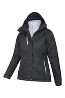 Mountain Warehouse Bracken Melange 3 in 1 Womens Jacket - Waterproof Ladies Rain Jacket, Thermal Tested Ladies Coat, Breathable, Detachable Hood - Spring Summer Black (01) Women's Size 12 - 5