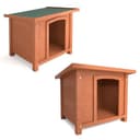 BAKAJI Cuccia per Animali Domestici in Legno di Cipresso, Casetta per Cani e Gatti con Tetto Apribile, Casa da Esterno ed Interno Resistente Alle Intemperie con Tettoia Asfaltata, 66 x 53 x 54 cm - 8