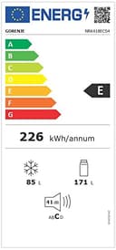 Gorenje NRK 418 ECS4 Kühl-Gefrierkombination/ NoFrostPlus/ MultiFlow 360°/ CrispZone/ 182,4 cm/ Kühlteil 171 l/ Gefrierteil 85 l/ 41 dB/ 226 kWh/ Jahr/ Edelstahl-Look - 12