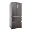 Haier FD 70 Serie 3, Frigorifero French Door, 2 Porte + 4 cassetti, 402 Litri, Total No Frost, Air Surround, My Zone, Libera Installazione, Classe E, (AxLxP) 177,5x70x68,8 cm, Dark Inox- HFR3718ENMD - 2