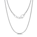 Mieoyue 925 Silber Damen Halskette ohne Anhänger, Silberkette 40 45 50 55 60cm Silberschmuck (Runde Schlangenkette, 55.0 Zentimeter) - 1