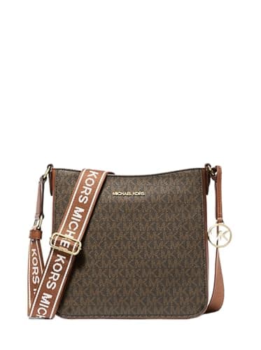 Michael Kors Jet Set Travel Small Signature Logo Shoulder Bag Brown