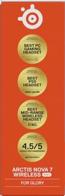 SteelSeries Arctis Nova 7 Wireless Gen 2 - cuffie da gioco - Controllo app in tempo reale - Oltre 50 h - Driver magnetici al neodimio - Mixabile 2,4 GHz/Bluetooth - PC, PS5, PS4, Switch 1/2, Mobile - 20