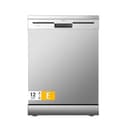 Midea MFD60S121X-IT Lavastoviglie Libera Installazione con 12 coperti, 6 Programmi, Partenza Ritardata, Funzione di Mezzo Carico, 60 cm - Inox - 1