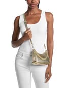 Michael Kors Jet Set Travel Extra-Small Metallic Convertible Crossbody Pale gold - 2