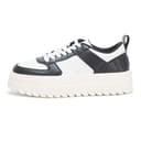 HUGO Women's Lyssa Platform Low Profile Sneaker, Black/White Oak, 6 UK - 2