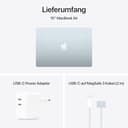 Apple MacBook Air (15", Apple M4 Chip mit 10‑Core CPU und 10‑Core GPU, 16GB Gemeinsamer Arbeitsspeicher, 256 GB) - Himmelblau - 6