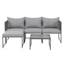 SVITA Detroit Gartenmöbel Set Polyrattan Lounge Modular Ecksofa Chaiselongue Tisch Flexibel als 3 Sitzer oder Sessel 2 Sitzer Inklusive Kissen Grau - 7