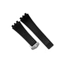 ENFYUSTR Silikon-Uhrenarmband for TAG HEUER Carrera-Serie, konkav-konvexes Schnittstellenarmband(Black-No buckle) - 5