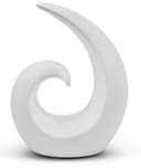 FeinKnick Elegante Escultura de cerámica - decoración Moderna en Blanco - Espiral Decorativa de 20 cm de Altura - también Adecuada para Regalo - 1