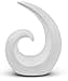 FeinKnick Elegante Escultura de cerámica - decoración Moderna en Blanco - Espiral Decorativa de 20 cm de Altura - también Adecuada para Regalo - 1