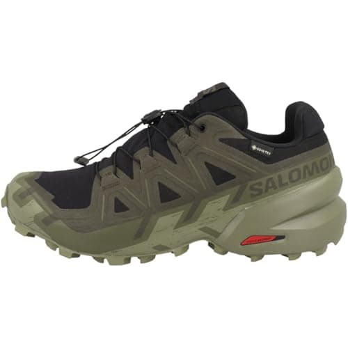 Salomon Sneaker Speedcross 6 da uomo, nero/torba/verde lichene scuro, 44 EU
