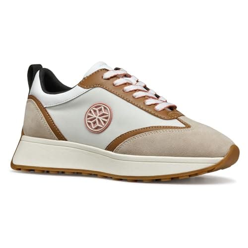 Geox - D Amabel A, Zapatillas Mujer, Lt Taupe/White,