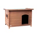 AqpetFriends Baita Cuccia in Legno da Esterno per Cani con Tetto Apribile e Tende Termiche incluse, Large 116x79x85h - 2