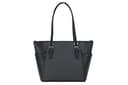 Michael Kors Charlotte - Bolsa grande con cremallera superior, Negro Sig, Large - 3