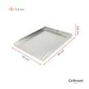 Grillrost.com Das Original Piastra Grill in Acciaio Inox | plancha 45x34cm - Adatta per Napoleon Le/Lex/Prestige & Rösle | 4mm Massiccio - 5