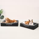 EHEYCIGA Orthopädisches Hundebett Grosse Hunde, 122x89x18.5cm, Memory Foam Waschbar und Wasserdicht Hundekorb mit 4 Rändern, Hundesofa Hundecouch rutschfest, Grau/Schwarz - 8