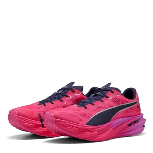 PUMA Mens Deviate Elite 4 Road Running Shoes Hyrox Pink 8 UK