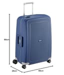 Samsonite S'Cure - Spinner M Valigia, M (69 cm), 79 L, Blu (Dark Blue) - 8