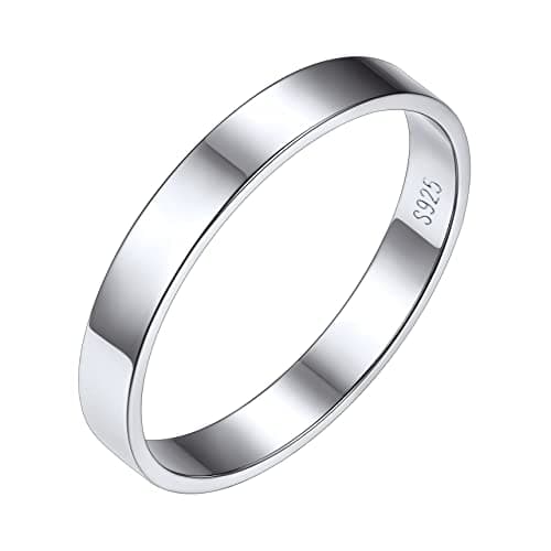 Bestyle Ring Damen 925 Sterling Silber Verlobungsring Ringbreite 3mm Größe 52 Hochzeitsringe Eheringe Verlobungsring Trauringe Ewigkeitsring