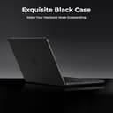 EooCoo Cover compatibile con MacBook Pro 16 Pollici 2026 2024 2023 2021 Pro Max M5 M4 M3 M2 M1 A3186 A3403 A2991 A2780 A2485 con Touch ID, Custodia Rigido in per Mac Pro 16" - Nero Opaco Traslucido - 3