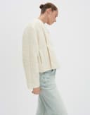 someday Damen Jacke | NISABEL Regular verkürzter Blouson aus Bouclé Soft Cream, 36 - 5