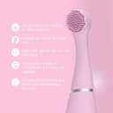 FOREO ISSA 4 Baby – Cepillo de dientes sónico de silicona para bebés y niños pequeños, cerdas ultrasuaves, masaje encías, temporizador LED, recargable USB, cepillo viaje impermeable - Pearl Pink - 5