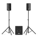 Vonyx VX0812BT – Sistema 2.1 Activo 800W con Bluetooth, subwoofer 12”, Altavoces 8”, USB, SD, Soportes y Mando, Equipo de Sonido Profesional para Fiestas y Eventos, Color Negro - 3