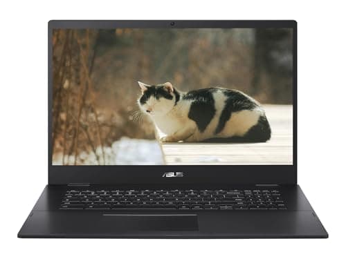 ASUS Chromebook IPS FHD 2025 de 17 pulgadas, procesador Intel Celeron hasta 2.80 GHz, 4 GB de RAM, 128 GB SSD, WiFi súper rápido, teclado de tamaño completo, sistema operativo cromado, negro estrella