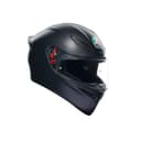 AGV - K1 S E2206, Full-face Motorbike Helmet, ECE, for Men, Racing Style with Spoiler, Air Intakes and Scratch Resistant Visor, 190° Field of View, with Intercom Ready, Matt Black, Large - 1