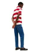 Tommy Hilfiger Herren Poloshirts Kurzarm Casual Regular Fit mit Rugby Stripe Designs, Mittelrot/Elfenbeinblütenblatt, XX-Large - 4