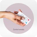 Mecedora MoMi KENANI SAND para niños de hasta 9 kg, con pantalla LED, mando a distancia, Bluetooth, arnés de 5 puntos, barra y juguetes, alimentada por pilas y/o electricidad - 8