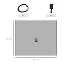 Outsunny 4 Pack Replacement Gazebo Curtains Privacy Panel for Most 3 x 3m Gazebo Canopy Pavillion Outdoor Shelter Sidewalls Accessories Light Grey - 3