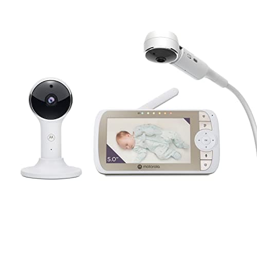 Motorola Baby Monitor VM65X - 5" WiFi Video Baby Monitor with Camera & Flexible Crib Mount, HD 1080p - Connects to Smart Phone App, 1000ft, 2-Way Audio, Remote Pan-Tilt-Zoom, Room Temp, Night Vision