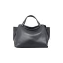 Cheval Firenze Borsa a Mano Algedi, Vera Pelle Made in Italy (Nero) - 1