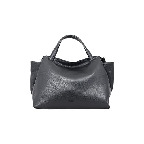 Cheval Firenze Borsa a Mano Algedi, Vera Pelle Made in Italy (Nero)