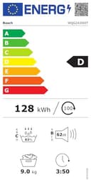 Bosch WQH245A0IT Serie 6 Asciugatrice smart a pompa di calore, 9 kg, Classe energetica C, Condensatore autopulente, Riduce le pieghe, Cestello per capi in lana, Bianco, 60 Cm - 15