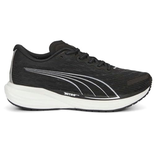 PUMA - Uomo Deviate Nitro 2 Scarpe, Nero/Bianco, 46 EU