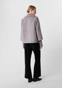 Comma Boucléjacke mit Rippbündchen und Reverskragen - 9