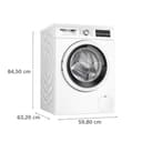 Bosch Lavadora, Libre Instalación, 8 kg, Serie 6, EcoSilence, Blanco, WUU28T63ES - 2