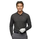 Calvin Klein Mens Long Sleeve Stretch Campus Polo Shirt - Charcoal - L - 5